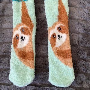 Fuzzy Sloth Socks!